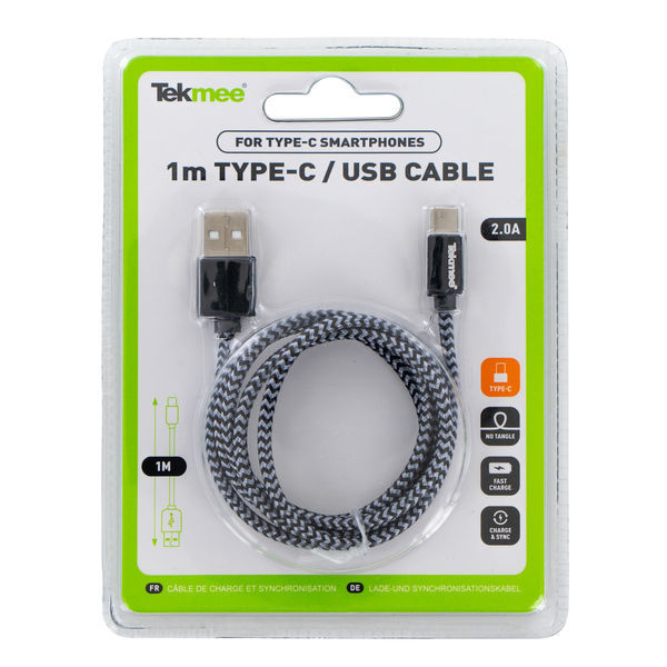USB (Micro & C) -kaapeli 1 m