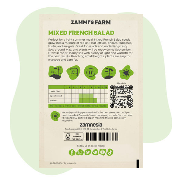 Sekoitus ranskalaista salaattia (Lactuca sativa) -siemenet