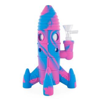 Silikoninen Rocket-bongi LED-valolla