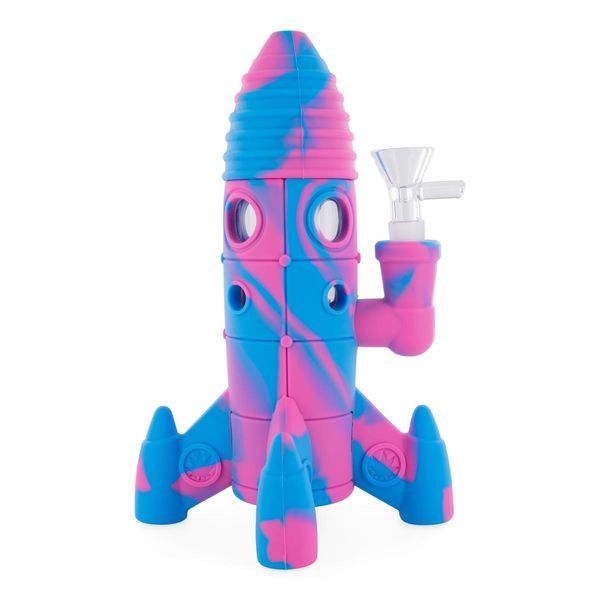 Silikoninen Rocket-bongi LED-valolla
