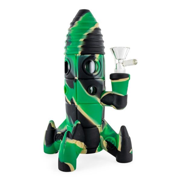 Silikoninen Rocket-bongi LED-valolla