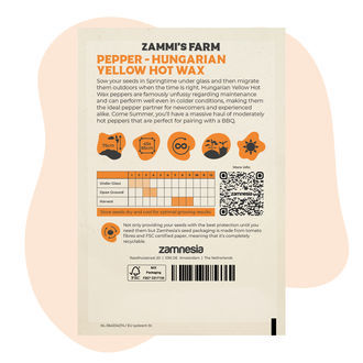 Unkarilainen keltainen Hot Wax -chilipaprika (Capsicum annuum) -siemenet