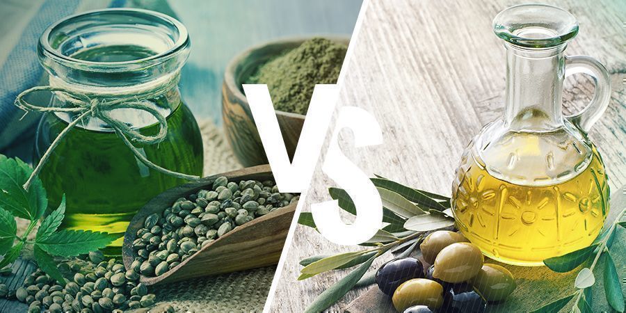 Hamppuöljy vs. oliiviöljy CBD HEMP SEED OIL VS OLIVE OIL