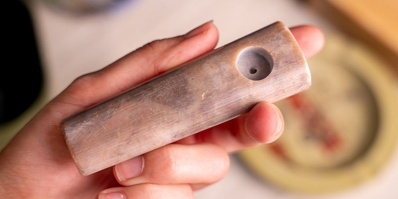 Saippuakivipiippu, sileä Soapstone Pipe Smooth
