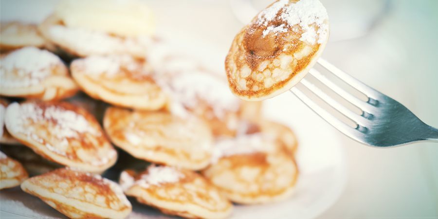 Poffertjes Amsterdamin stoner-välipalat: poffertjes