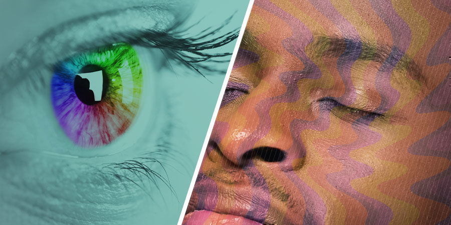 Kaksi psykedeelisten visuaalien tyyppiä Kaksi psykedeelisten visuaalien tyyppiä