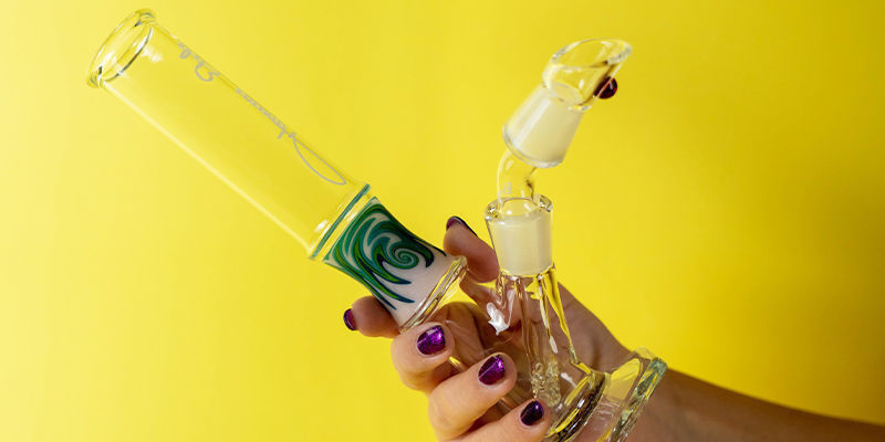 EHLE Glass Dabbing Bong Malachite EHLE Glass Dabbing Bong Malachite