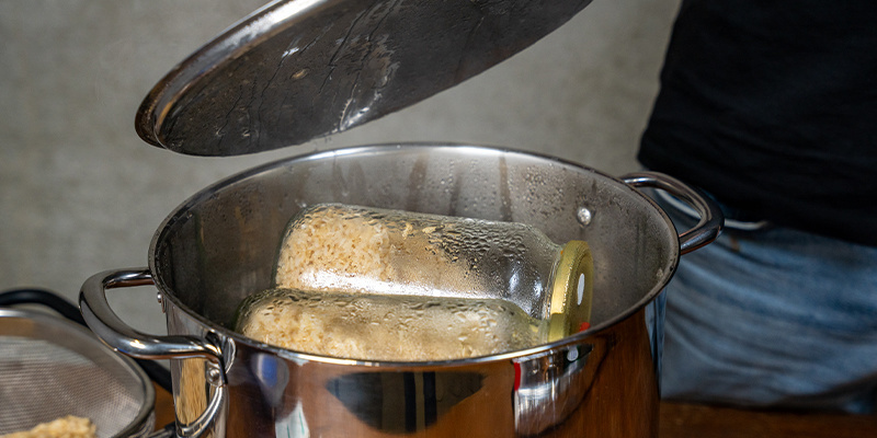Cook your jars and medium for 60–90 minutes Cook your jars and medium for 60–90 minutes