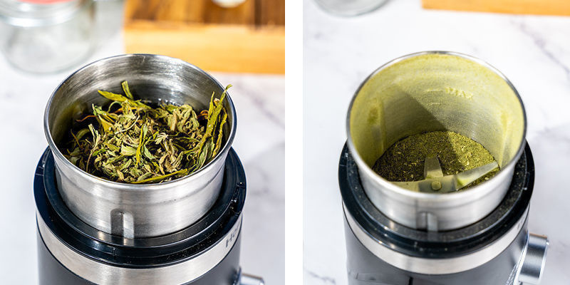 Käytä kahvimyllyä Use a coffee grinder