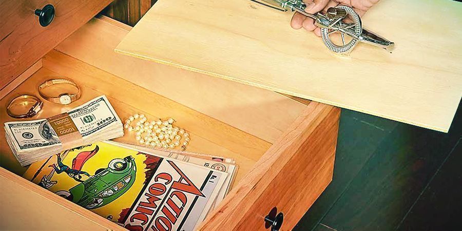 Valepohjainen laatikko kätkön piilottamiseen