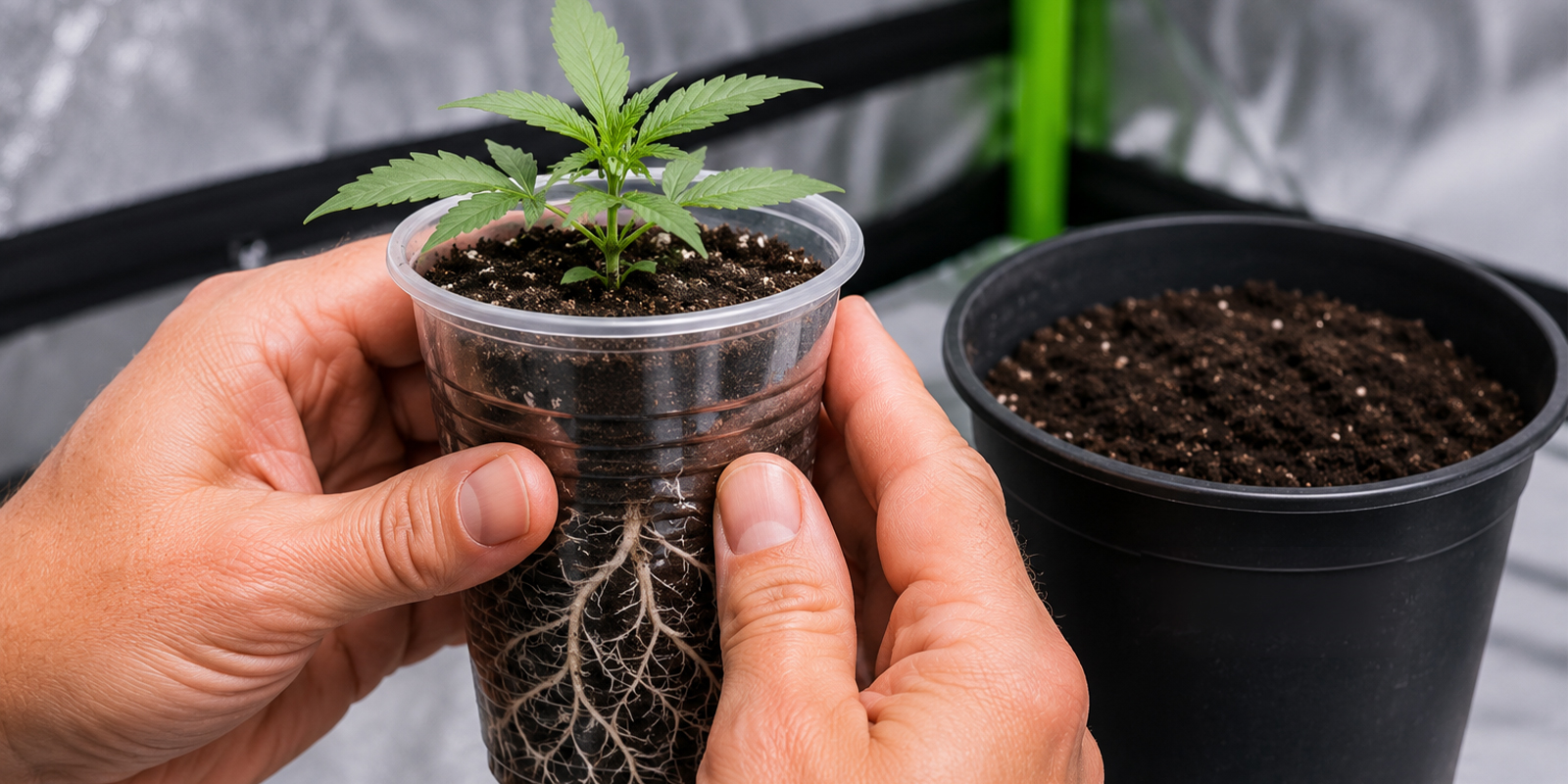 Milloin kannabiksen taimet siirret&auml;&auml;n Solo-kupeista