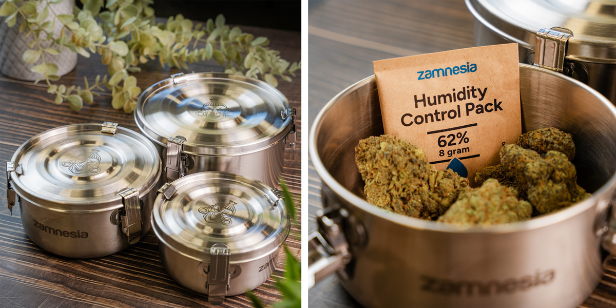 Curing Container - Zamnesia: Lukitse aromi, teho ja laatu Curing Container - Zamnesia: Lock in Aroma, Potency & Quality